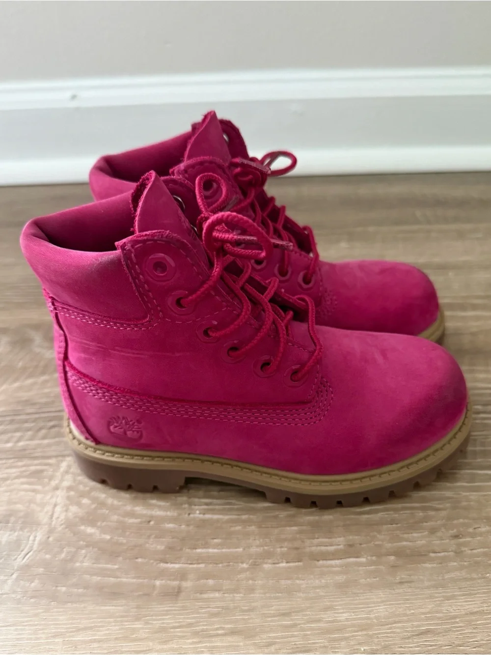 Timberland Kids Pink Lace-Up Boots